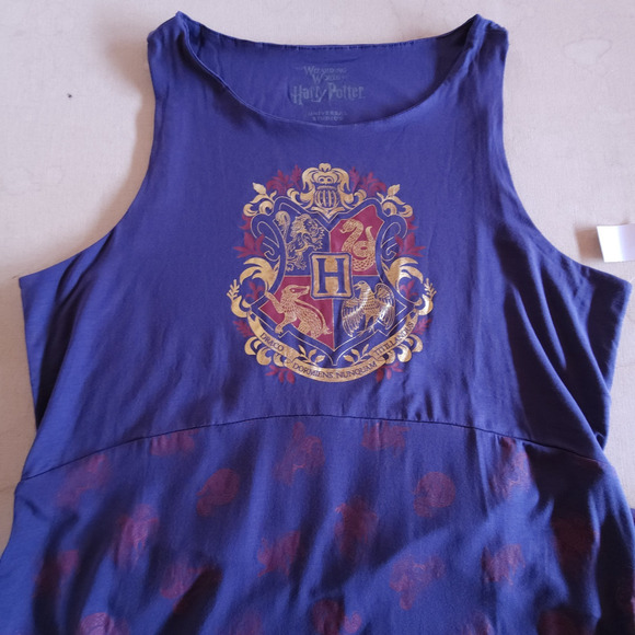 Women Harry Potter All Over Print Hogwarts Crest Collar Sun Dress Size Large NWT - Picture 8 of 9